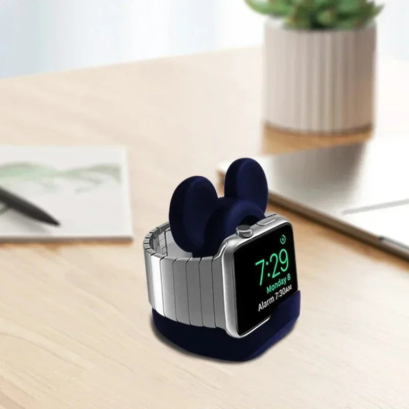 Charger stand for Apple Watch Series 10 9 8 7 6 SE 5 4 iWatch silicone